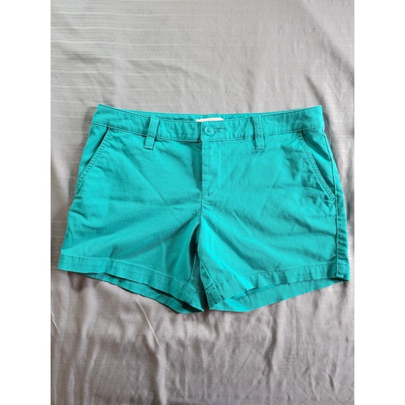 Victoria's Secret Pants - Victoria's Secret Teal Blue Chino Shorts Women's Size 6 Mid Rise 4.5" Inseam